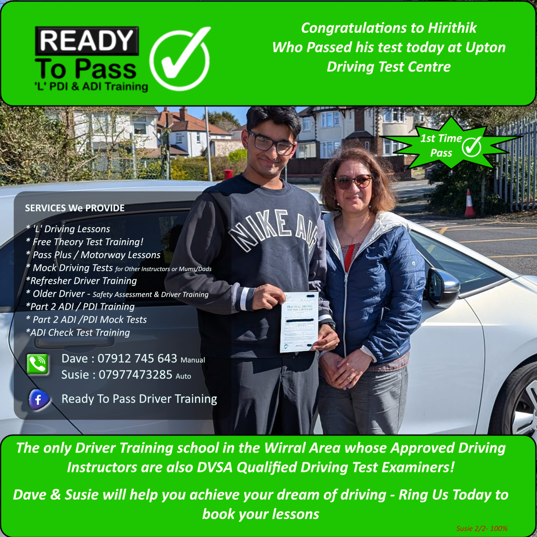 Driving Lessons Wirral & Chester | Former DVSA Examiner Driving ...